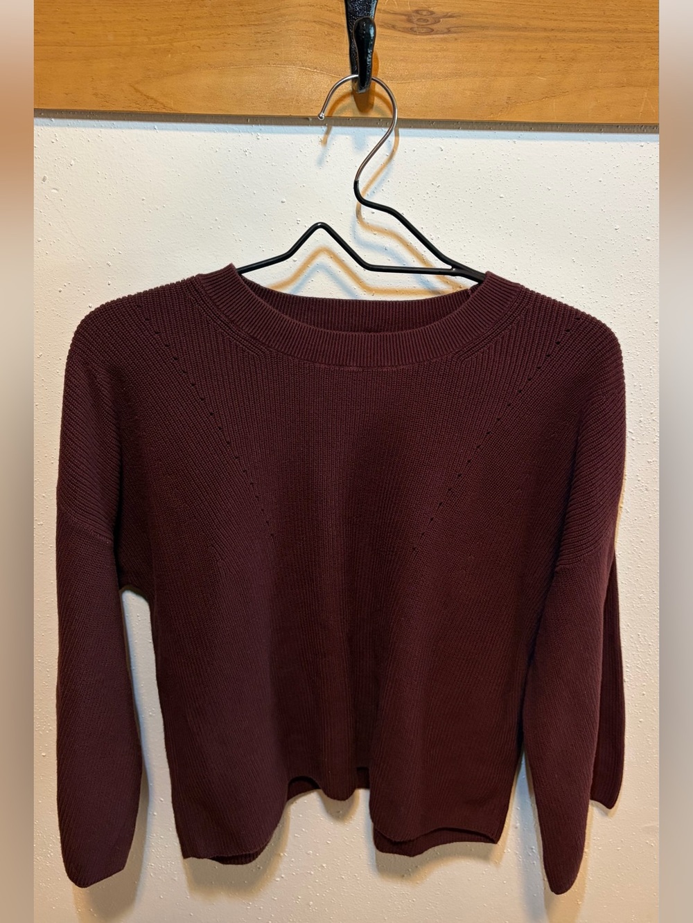 Banana Republic Knit Crewneck Sweater in Burgundy